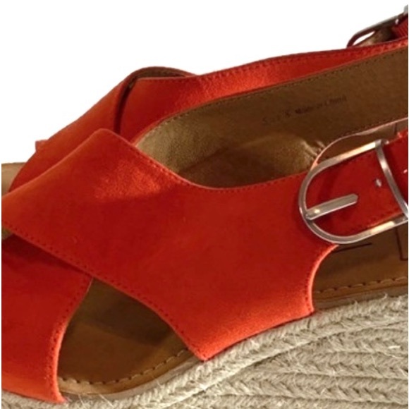 Dolce Vita Burnt Orange High Wedge Espadrilles - Picture 12 of 12